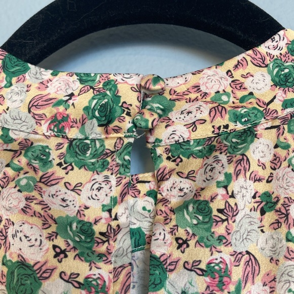 Vila Womens Size 40 (US 8) High Halter Neck Asymmetrical Ruffle Hem Floral Dress - Picture 5 of 14